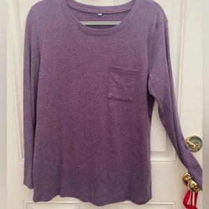 Purple Heathered Long Sleeved Shirt
